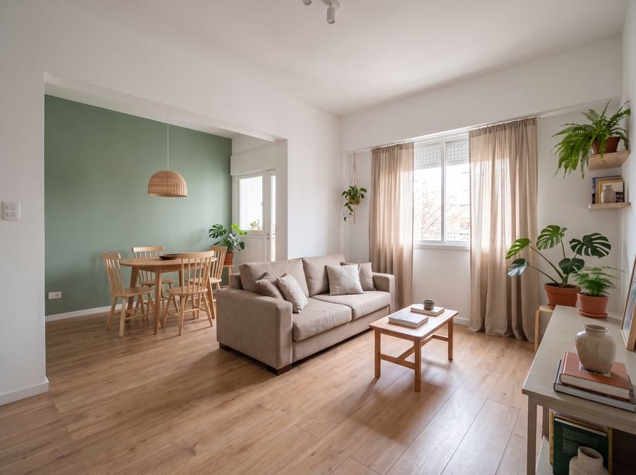 Living de una casa reformada